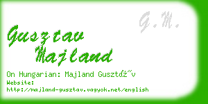 gusztav majland business card